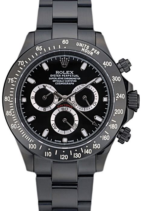 rolex daytona black ion